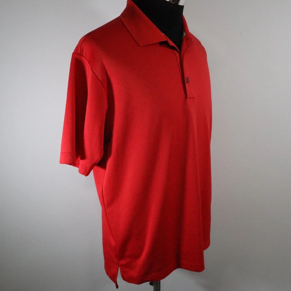 Adidas Golf Polo Shirt Mens Medium Climacool Red‎ Short Sleeve Gator Creek Club